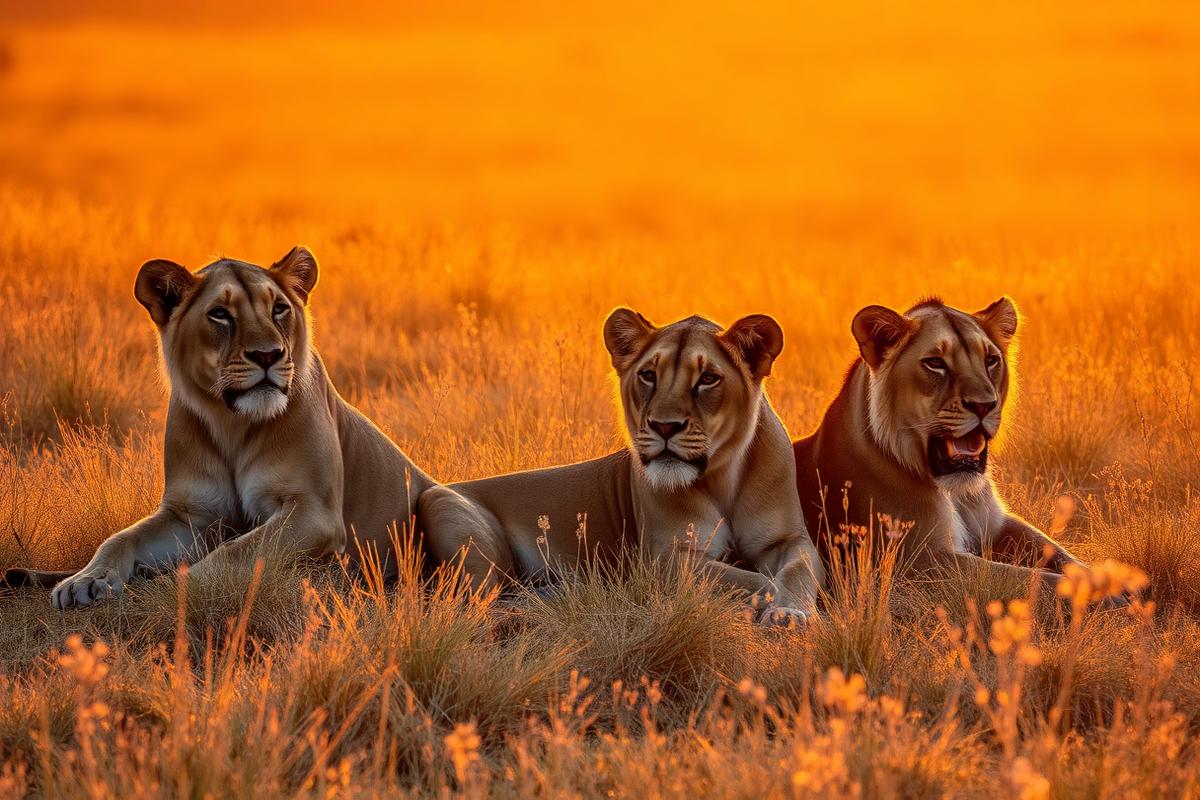 Lions resting in the Kruger bushveld